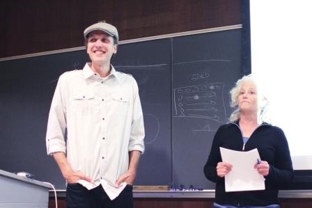 Shibo Zhang Award Recipient Martin Alexander with N. Louise Glass, chair of the Department of Plant & Microbial Biology